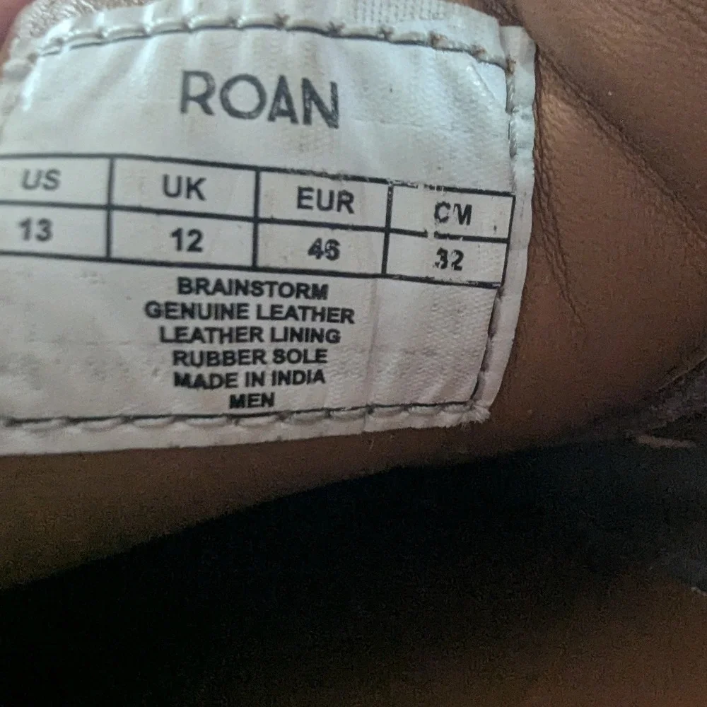 ROAN BED STU‎ Brainstorm Almond Suede Leather Shoes Sneaker Men's Sz 13 Casual